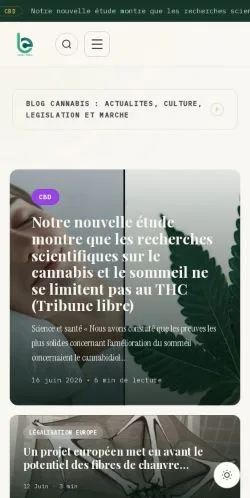 Anteprima del sito Cannabis, media di Francia per articoli sponsorizzati