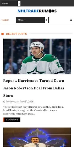 Podgląd witryny NHL Trade Rumors, medium z kraju Stany Zjednoczone do artykułów sponsorowanych