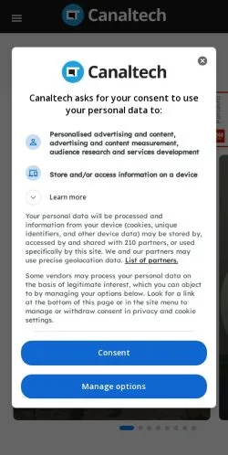 Vista previa del sitio Canaltech, medio de Brasil para artículos patrocinados