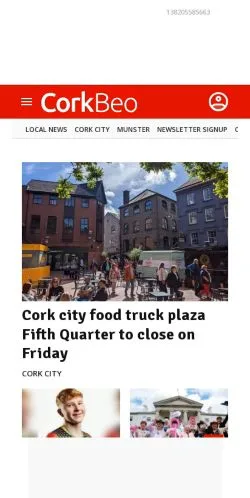 Anteprima del sito Cork Beo, media di Irlanda per articoli sponsorizzati