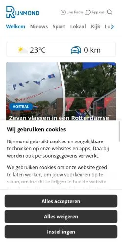 Podgląd witryny Rijnmond, medium z kraju Holandia do artykułów sponsorowanych