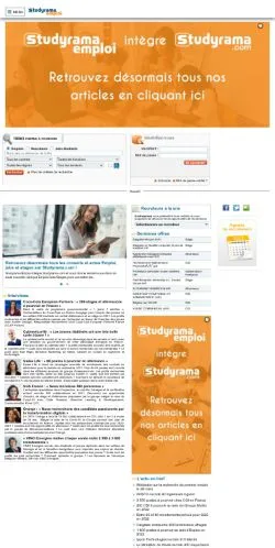 Anteprima del sito StudyramaEmploi, media di Francia per articoli sponsorizzati