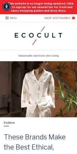 Forhåndsvisning av nettstedet Ecocult, medium fra USA for sponsede artikler