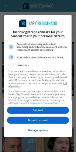 Anteprima del sito Diario Registrado, media di Laos per articoli sponsorizzati