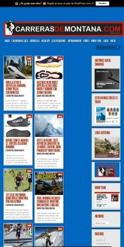 Anteprima del sito Carreras De Montaña Por Mayayo, media di Spagna per articoli sponsorizzati