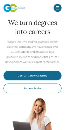 Anteprima del sito Graduate Coach, media di Regno Unito per articoli sponsorizzati
