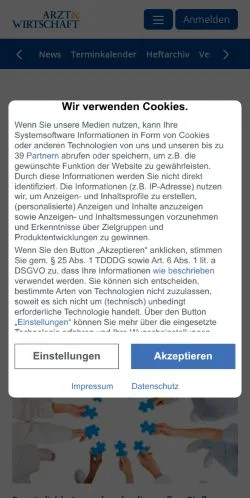 Anteprima del sito ARZT & WIRTSCHAFT, media di Germania per articoli sponsorizzati