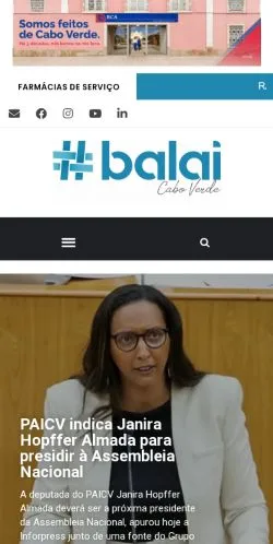 Podgląd witryny balai, medium z kraju Portugalia do artykułów sponsorowanych