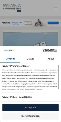 Vorschau der Website Broadband Communities, Medium aus Vereinigte Staaten für gesponserte Artikel