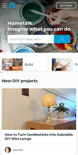 Pré-visualização do site Hometalk, meio de Estados Unidos para artigos patrocinados