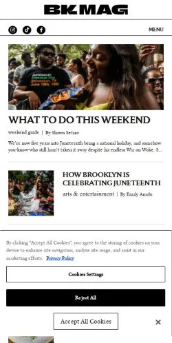 Forhåndsvisning av nettstedet BKMAG, medium fra USA for sponsede artikler