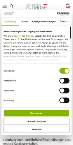 Aperçu du site Mein Schönes Zuhause, média de Allemagne pour articles sponsorisés
