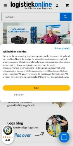 Podgląd witryny Logistiekonline, medium z kraju Holandia do artykułów sponsorowanych