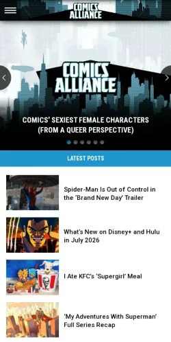 Forhåndsvisning af ComicsAlliance, medie fra USA til sponsorerede artikler