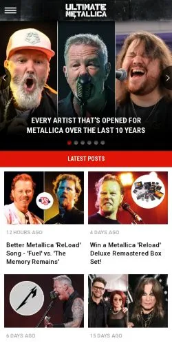 Anteprima del sito Ultimate Metallica, media di Stati Uniti per articoli sponsorizzati