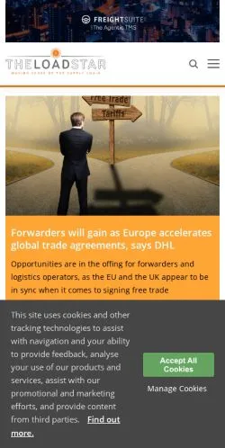 Forhåndsvisning av nettstedet The Loadstar, medium fra USA for sponsede artikler