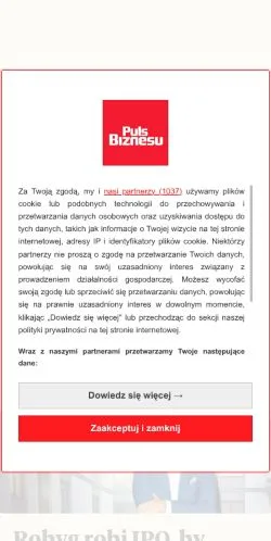 Forhåndsvisning af Puls Biznesu, medie fra Polen til sponsorerede artikler