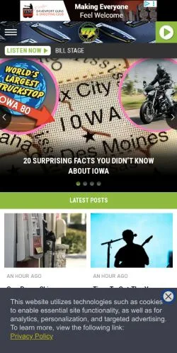Aperçu du site 97X, média de États-Unis pour articles sponsorisés