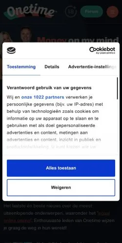 Forhåndsvisning af Onetime, medie fra Nederlandene til sponsorerede artikler