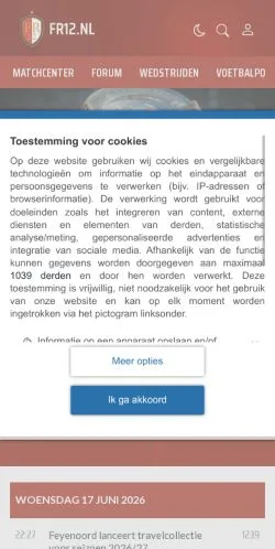 スポンサード記事向けのオランダメディア、FR12のサイトプレビュー