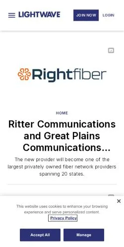 スポンサード記事向けのアメリカ合衆国メディア、Lightwaveのサイトプレビュー