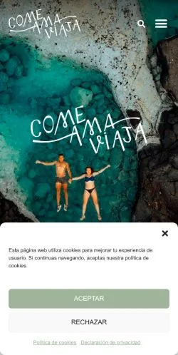 Anteprima del sito Come Ama Viaja, media di Spagna per articoli sponsorizzati