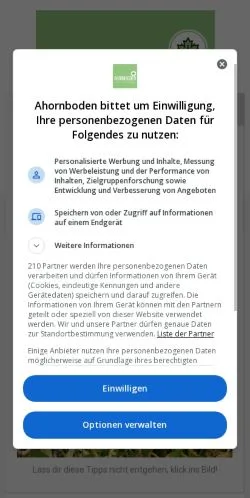 Anteprima del sito Ahornboden Eng, media di Germania per articoli sponsorizzati