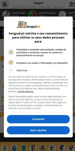 Podgląd witryny Hesgoal, medium z kraju Portugalia do artykułów sponsorowanych