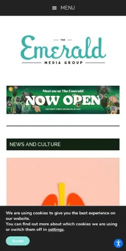 Anteprima del sito The Emerald Magazine, media di Stati Uniti per articoli sponsorizzati