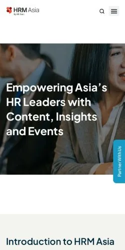 Vista previa del sitio HRM Asia, medio de Estados Unidos para artículos patrocinados