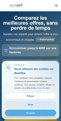 Vista previa del sitio BestAbo, medio de Francia para artículos patrocinados
