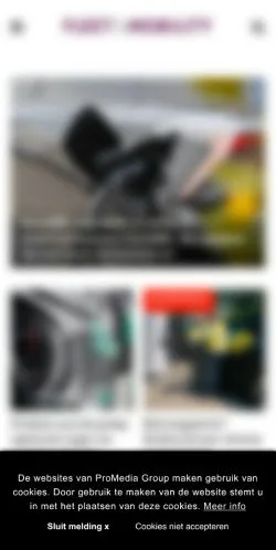 スポンサード記事向けのオランダメディア、Fleet&Mobilityのサイトプレビュー