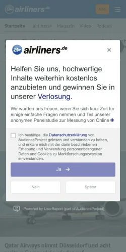 Forhåndsvisning af Airliners, medie fra Tyskland til sponsorerede artikler