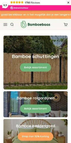 Podgląd witryny Bamboebaas, medium z kraju Holandia do artykułów sponsorowanych