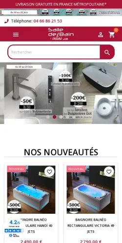 Anteprima del sito Salledebain Online, media di Francia per articoli sponsorizzati