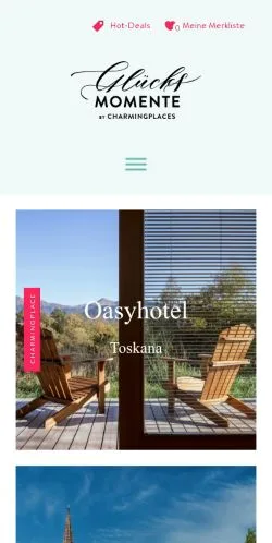 Anteprima del sito Charmingplaces, media di Germania per articoli sponsorizzati