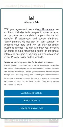 Anteprima del sito Advocatie, media di Paesi Bassi per articoli sponsorizzati