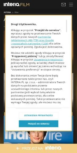 Podgląd witryny Film Interia, medium z kraju Polska do artykułów sponsorowanych