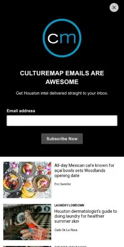 Anteprima del sito CultureMap Houston, media di Stati Uniti per articoli sponsorizzati