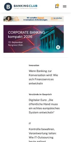 スポンサード記事向けのドイツメディア、Bankingclubのサイトプレビュー