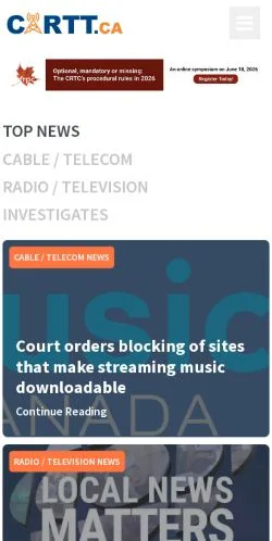 スポンサード記事向けのカナダメディア、Carttのサイトプレビュー