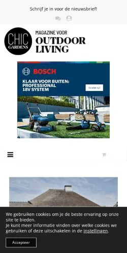 스폰서 기사용 벨기에 매체 Chic Gardens 사이트 미리보기