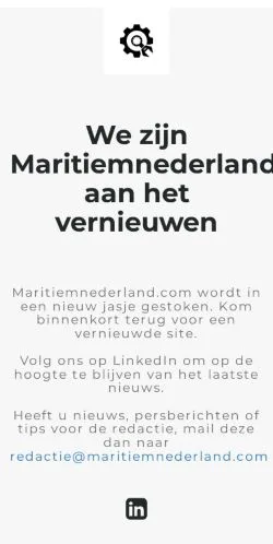 Podgląd witryny Maritiemnederland.com wordt vernieuwd, medium z kraju Stany Zjednoczone do artykułów sponsorowanych