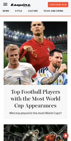Forhåndsvisning av nettstedet Esquire Middle East, medium fra USA for sponsede artikler
