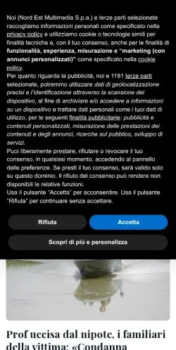 Anteprima del sito La Nuova Venezia, media di Italia per articoli sponsorizzati