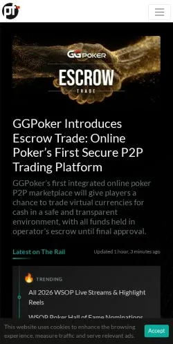 스폰서 기사용 미국 매체 Pokerfuse 사이트 미리보기