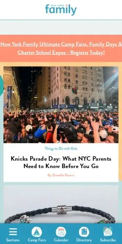Anteprima del sito New York Family, media di Stati Uniti per articoli sponsorizzati