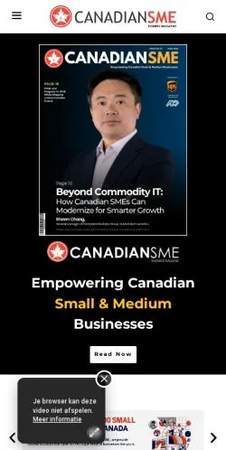 Anteprima del sito CanadianSME Small Business Magazine, media di Canada per articoli sponsorizzati