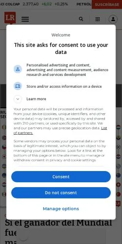 Anteprima del sito La República, media di Colombia per articoli sponsorizzati