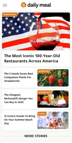 Anteprima del sito The Daily Meal, media di Stati Uniti per articoli sponsorizzati